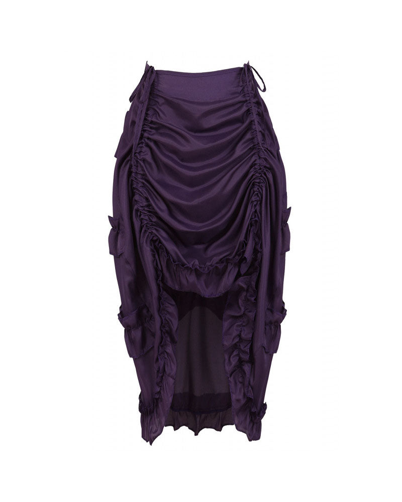 Cascade Ruched Midi Skirt