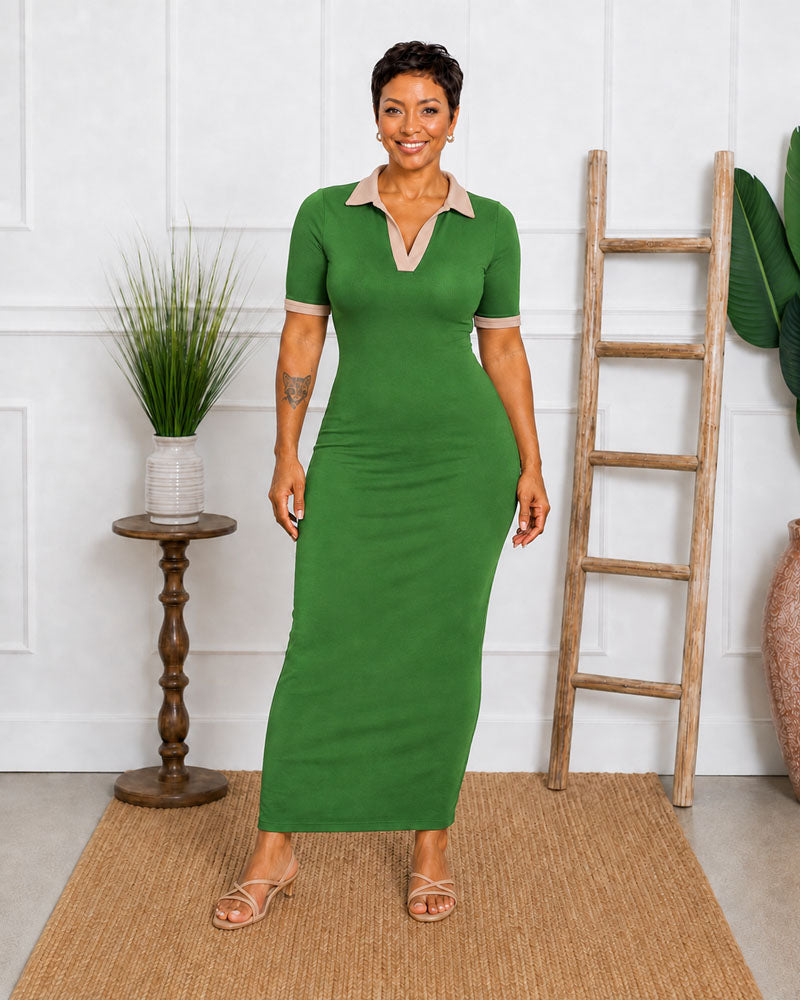 Club Hours Polo Maxi Dress