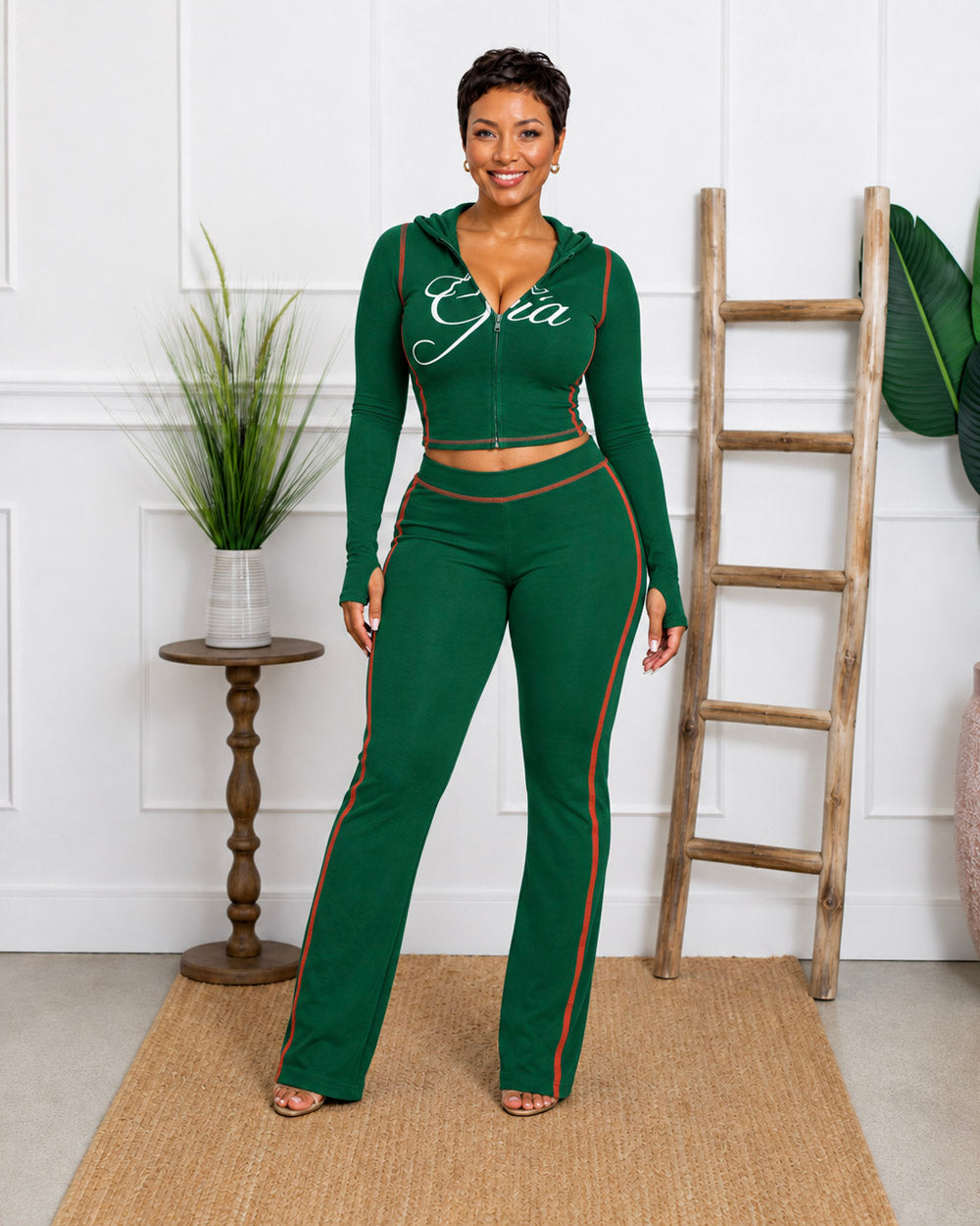 Contour Play Hooded Flare Pant Set