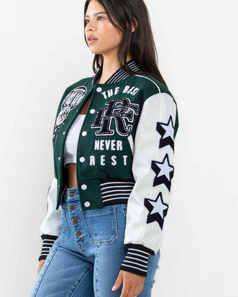 Cropped Varsity Jacket  (Priced at 20% OFF)