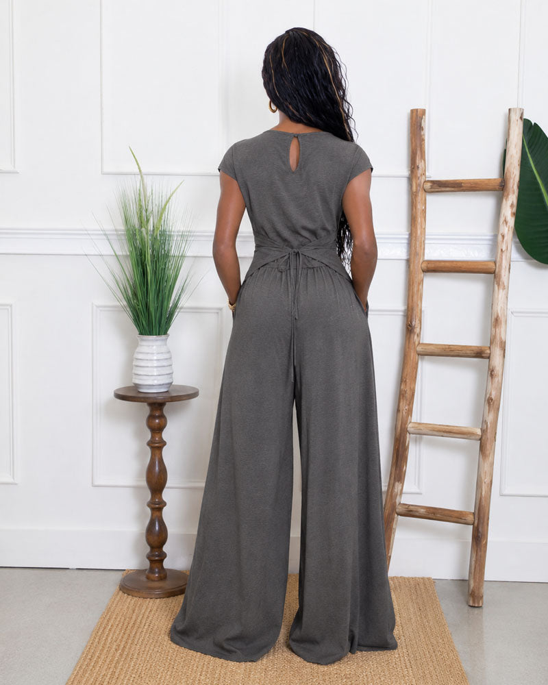 Crosscurrent Linen Wrap Pants Set