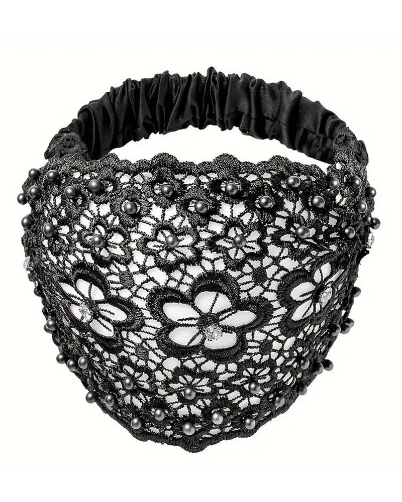 3pcs Crystal & Pearl Embellished Wide Headbands