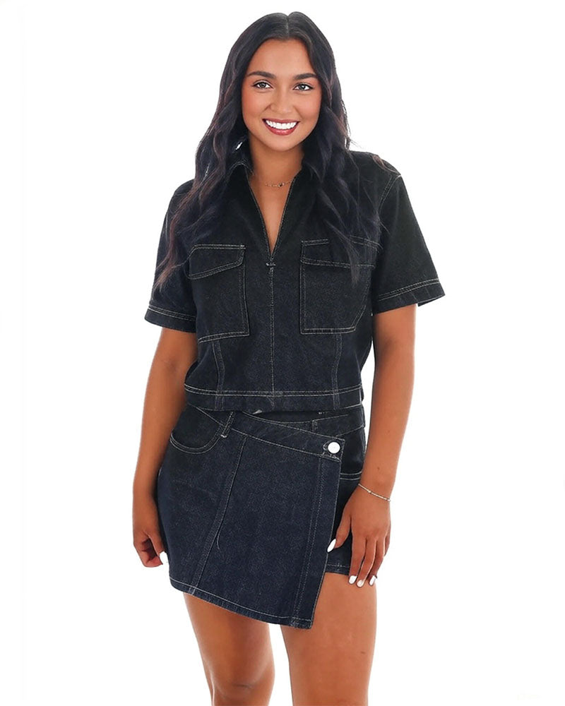 Denim Duo Two Piece Set