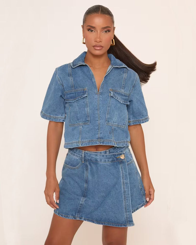 Denim Duo Two Piece Set