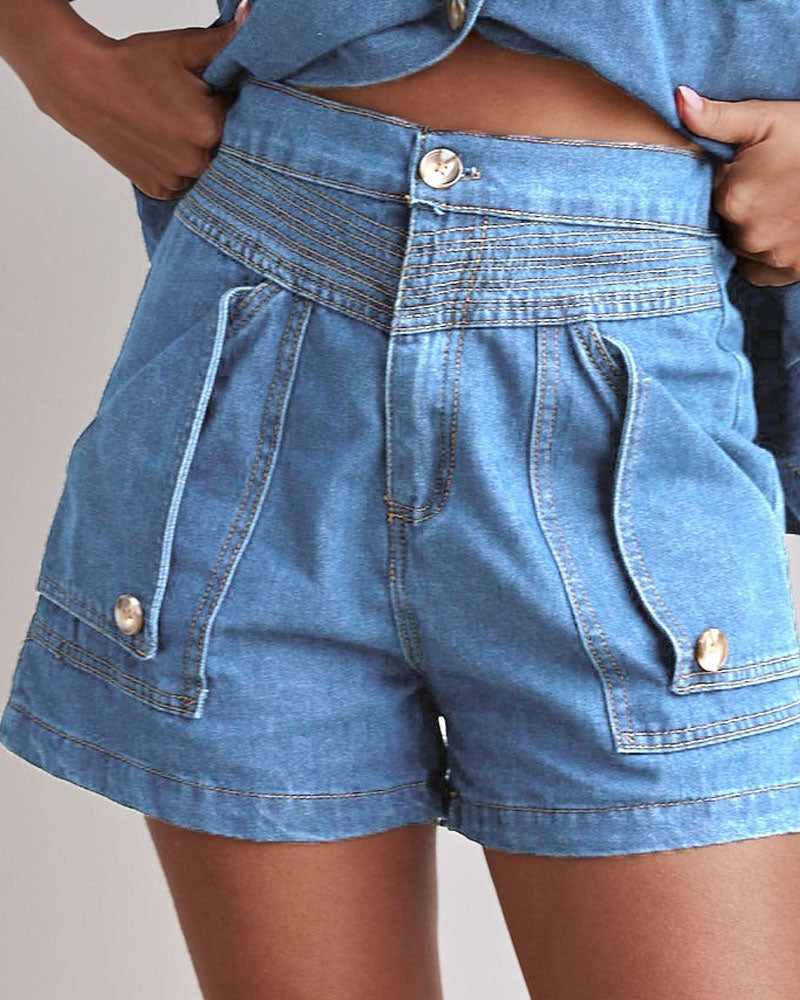 Nova Denim Short Set