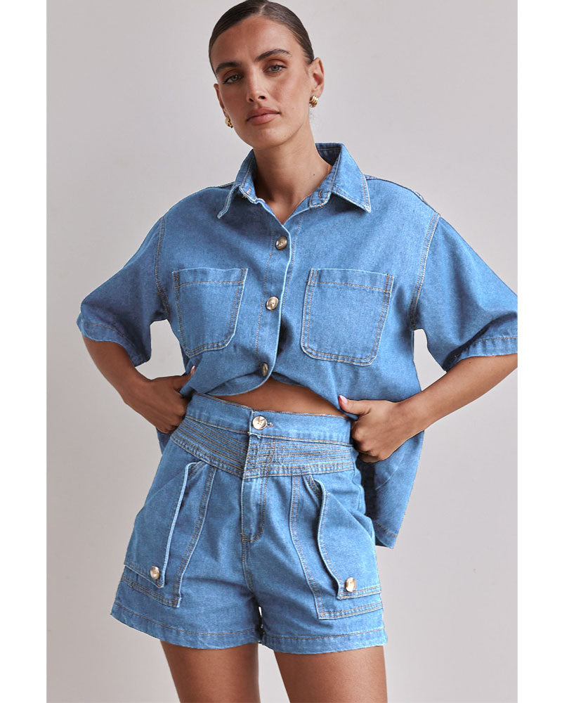 Nova Denim Short Set