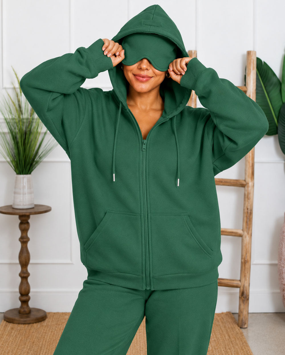 Do Not Disturb Fleece Eye-Mask Hoodie