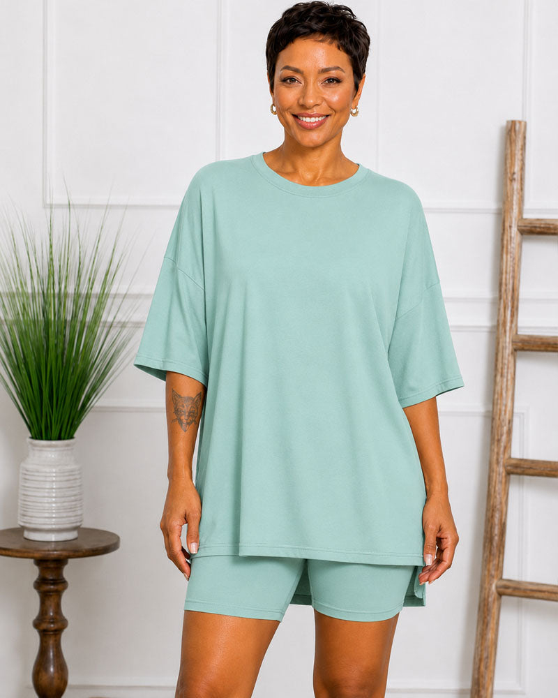 Easy Does It Oversized Shorts Set