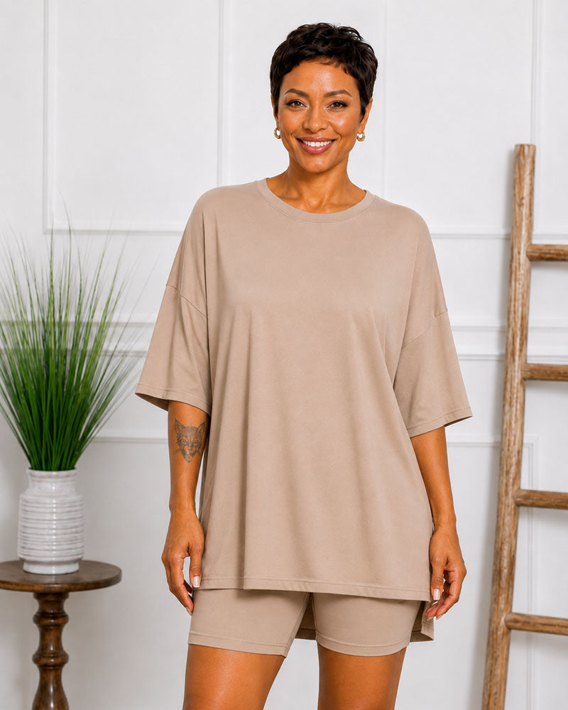 Easy Does It Oversized Shorts Set
