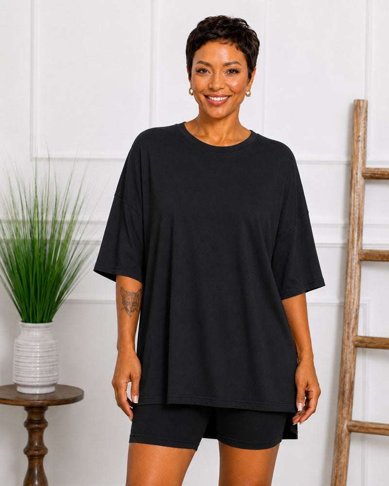 Easy Does It Oversized Shorts Set