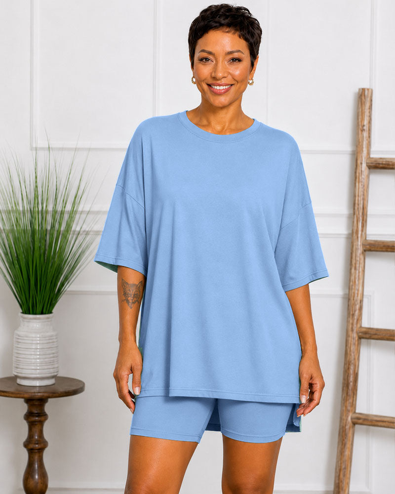 Easy Does It Oversized Shorts Set