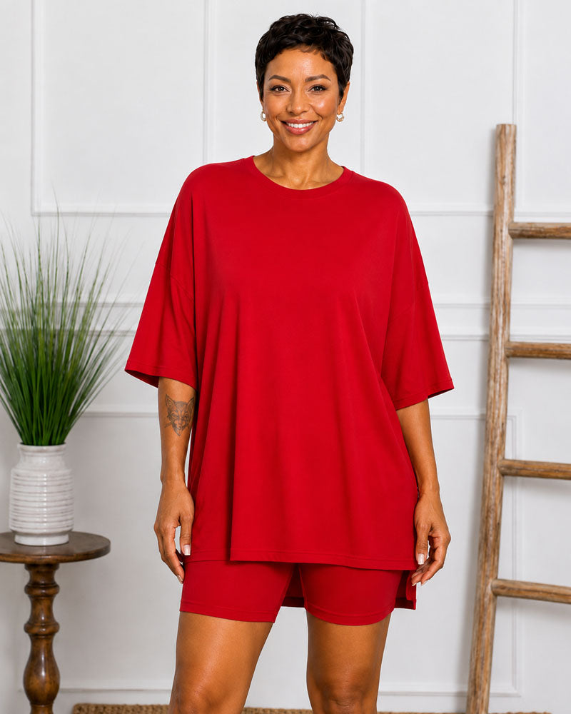 Easy Does It Oversized Shorts Set