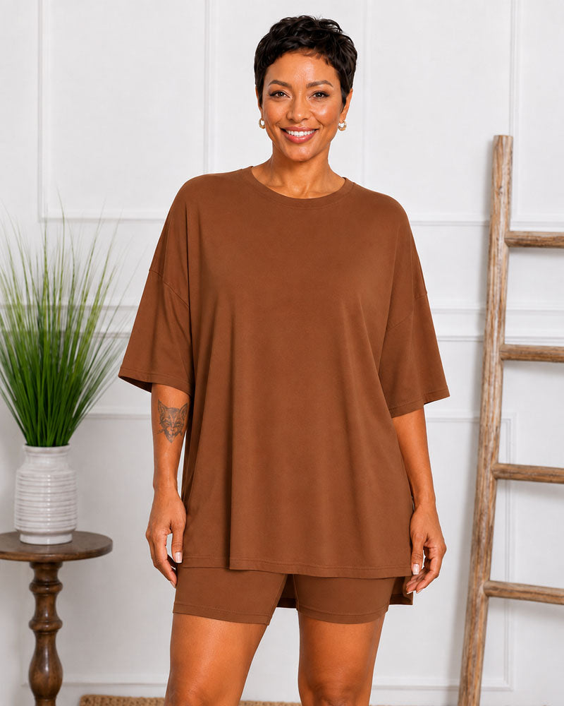Easy Does It Oversized Shorts Set