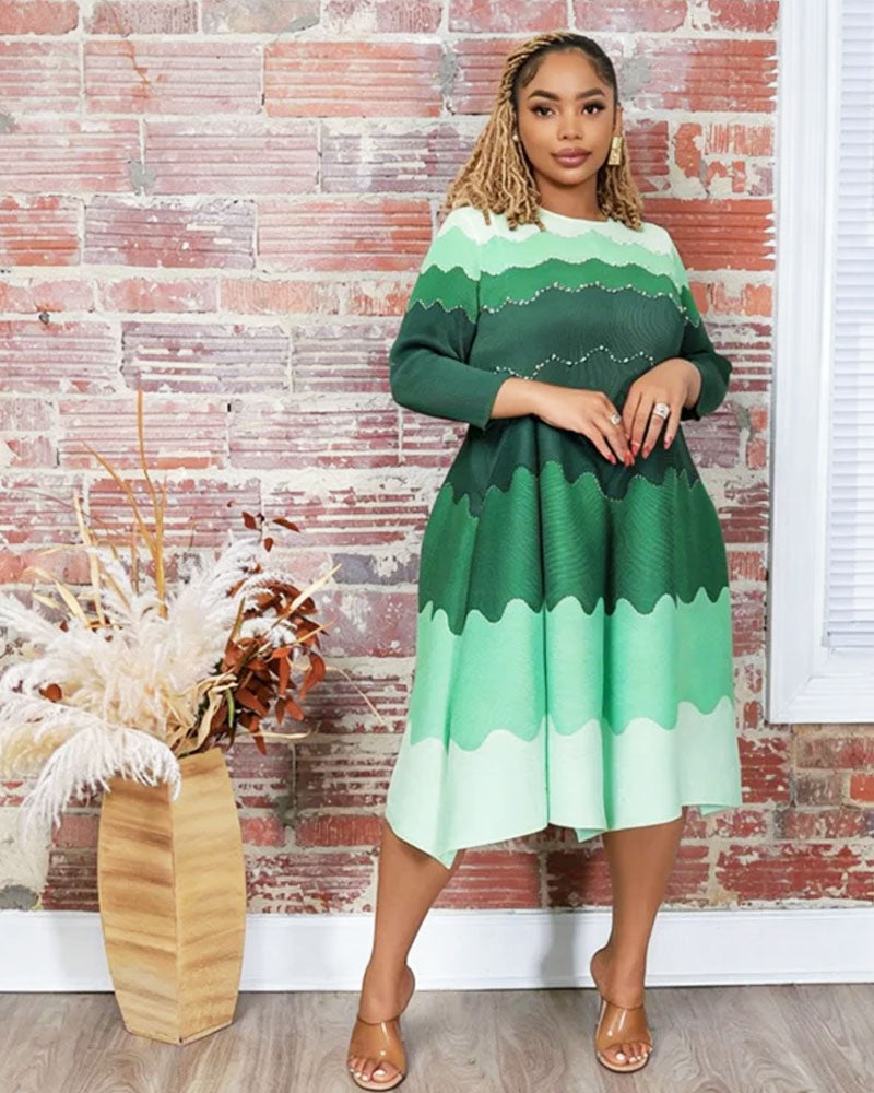 Elegance in Pearls Midi Dress