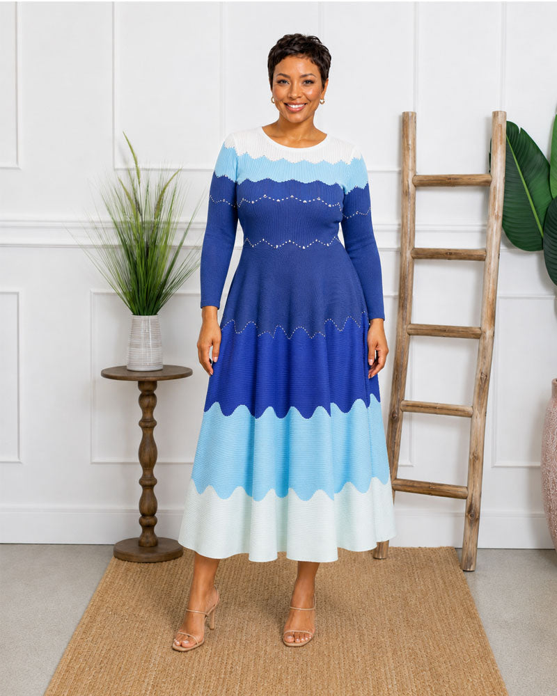 Elegance in Pearls Midi Dress