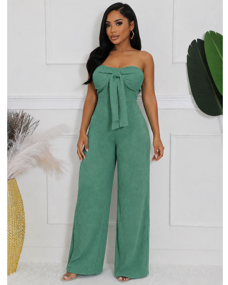 Elegant Bow Silhouette Jumpsuit
