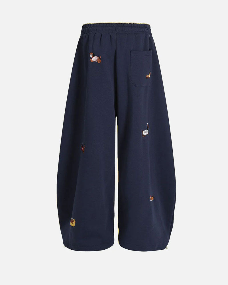 Cartoon Dog Barrel Sweatpants