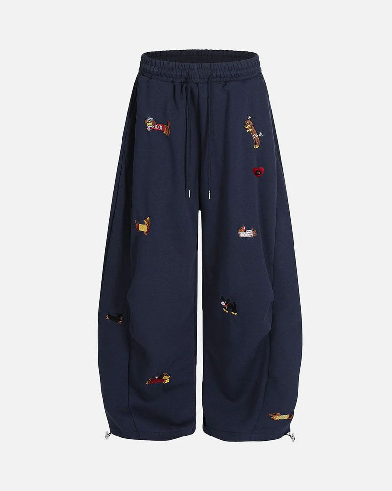 Cartoon Dog Barrel Sweatpants