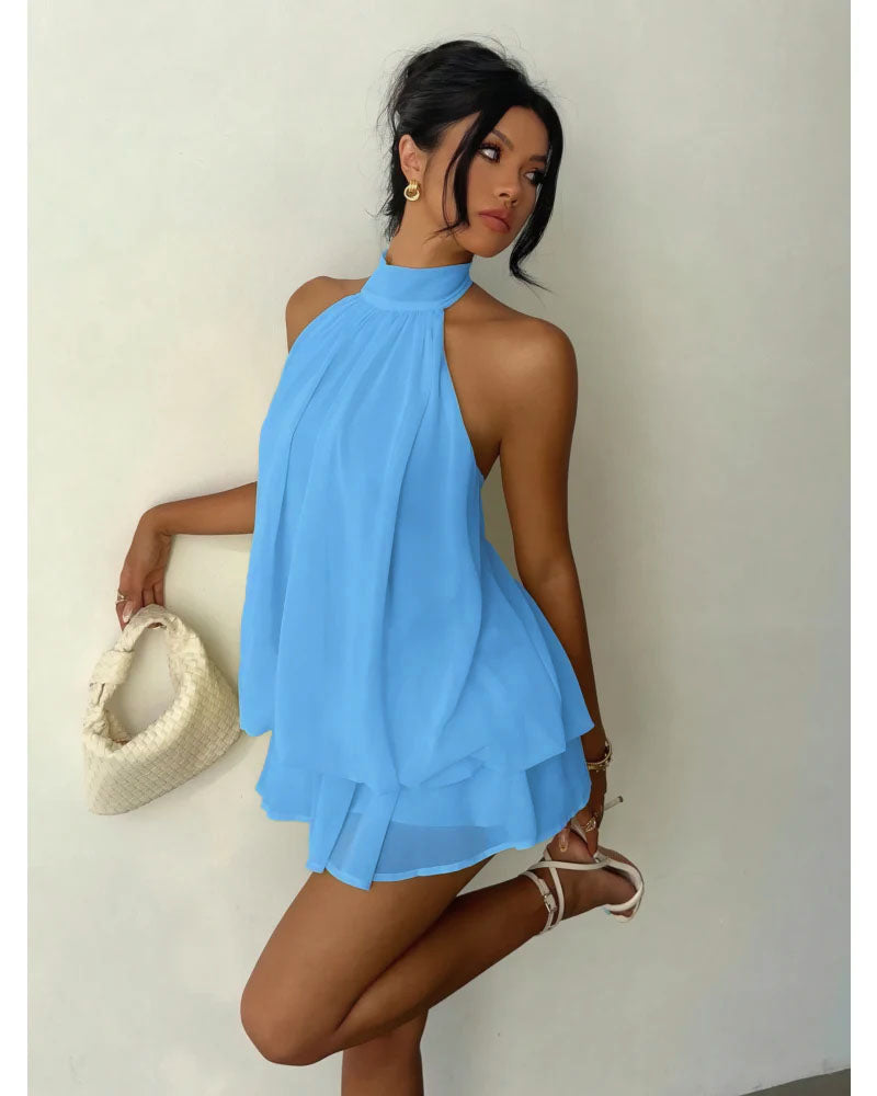Enya Backless Romper Dress