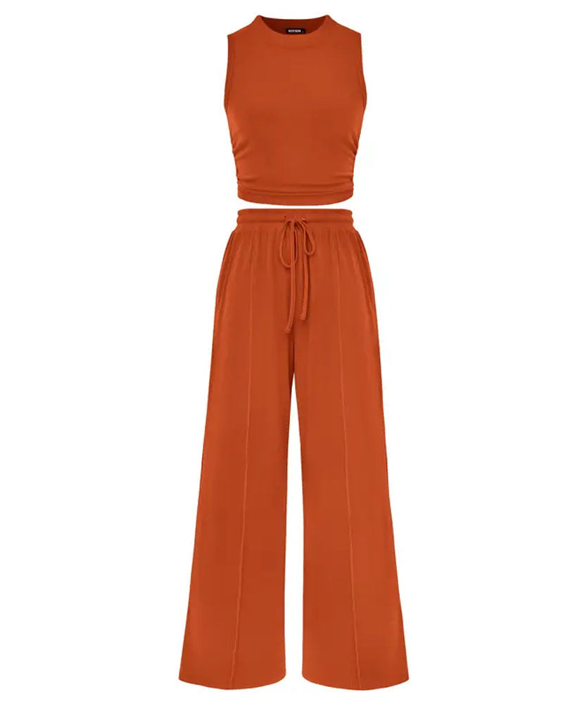 Ethereal Ruched Knit Set