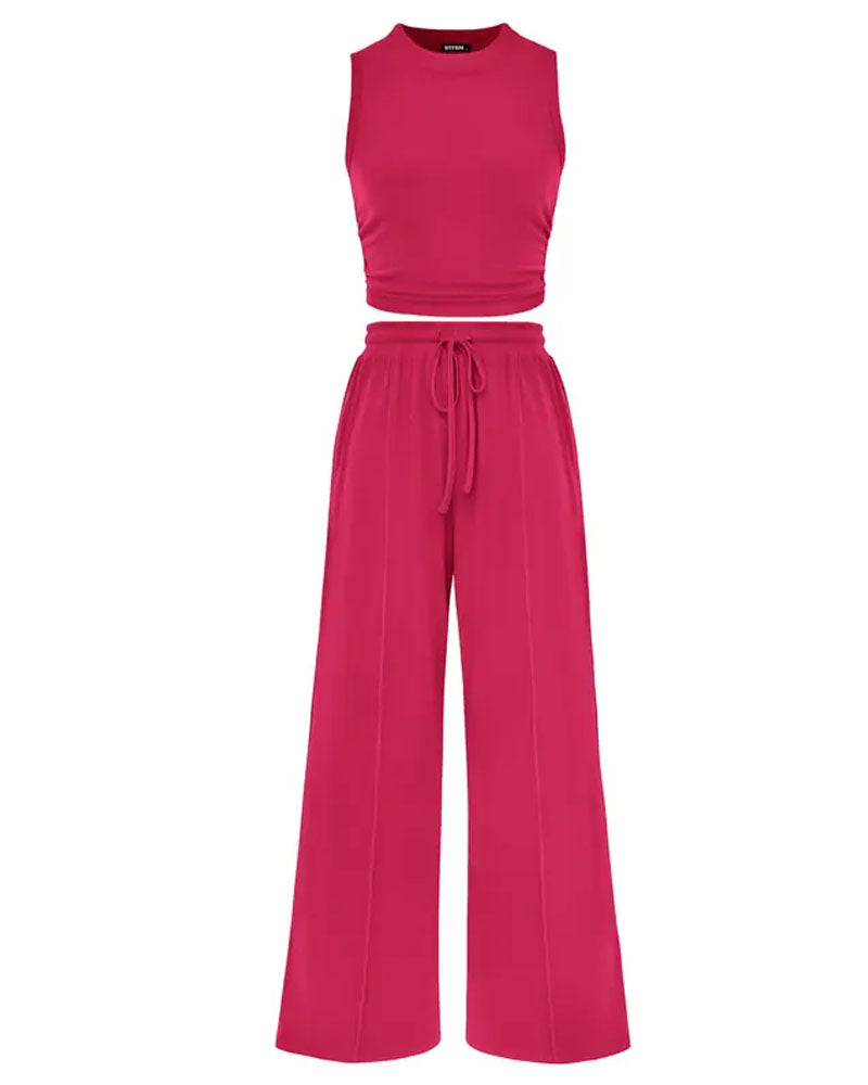 Ethereal Ruched Knit Set