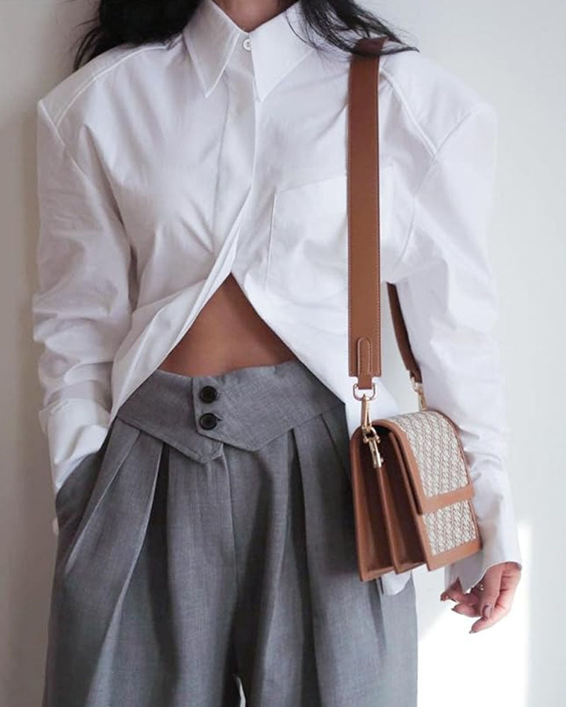 Exposed Back Basic Shirt