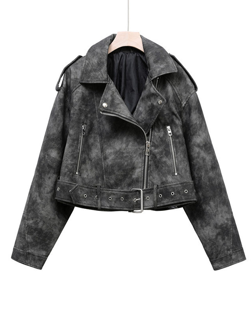 Make My Life Leather Cropped Jacket