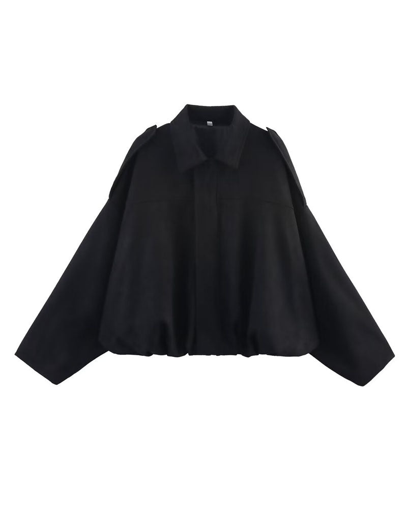 Faux Suede Bomber Jacket