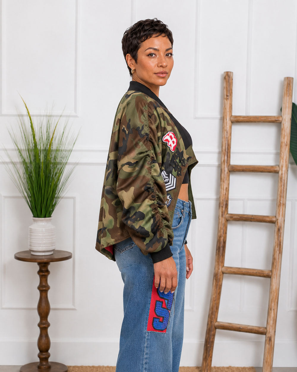 Field Notes Camo Patch Bomber Jacket