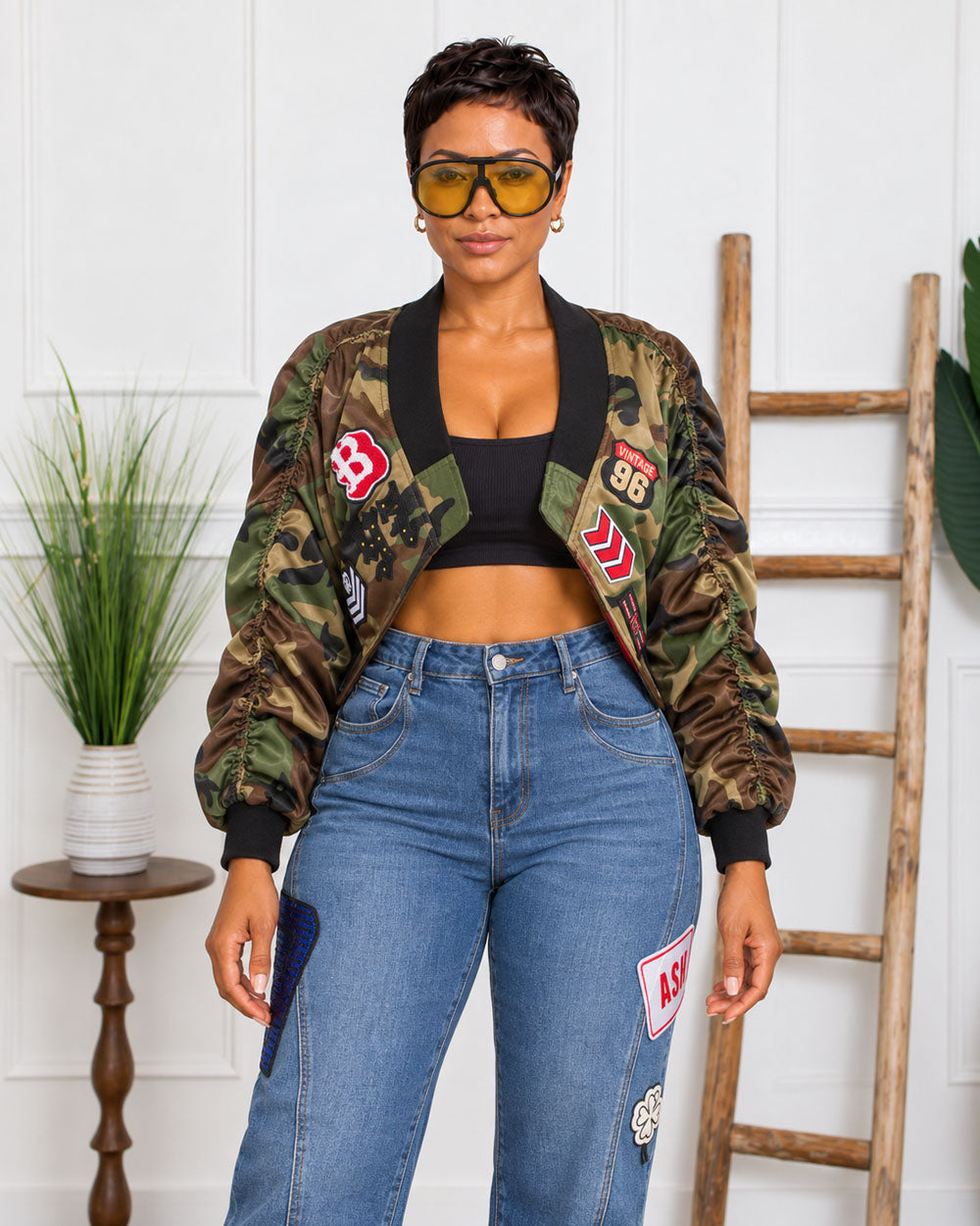 Field Notes Camo Patch Bomber Jacket