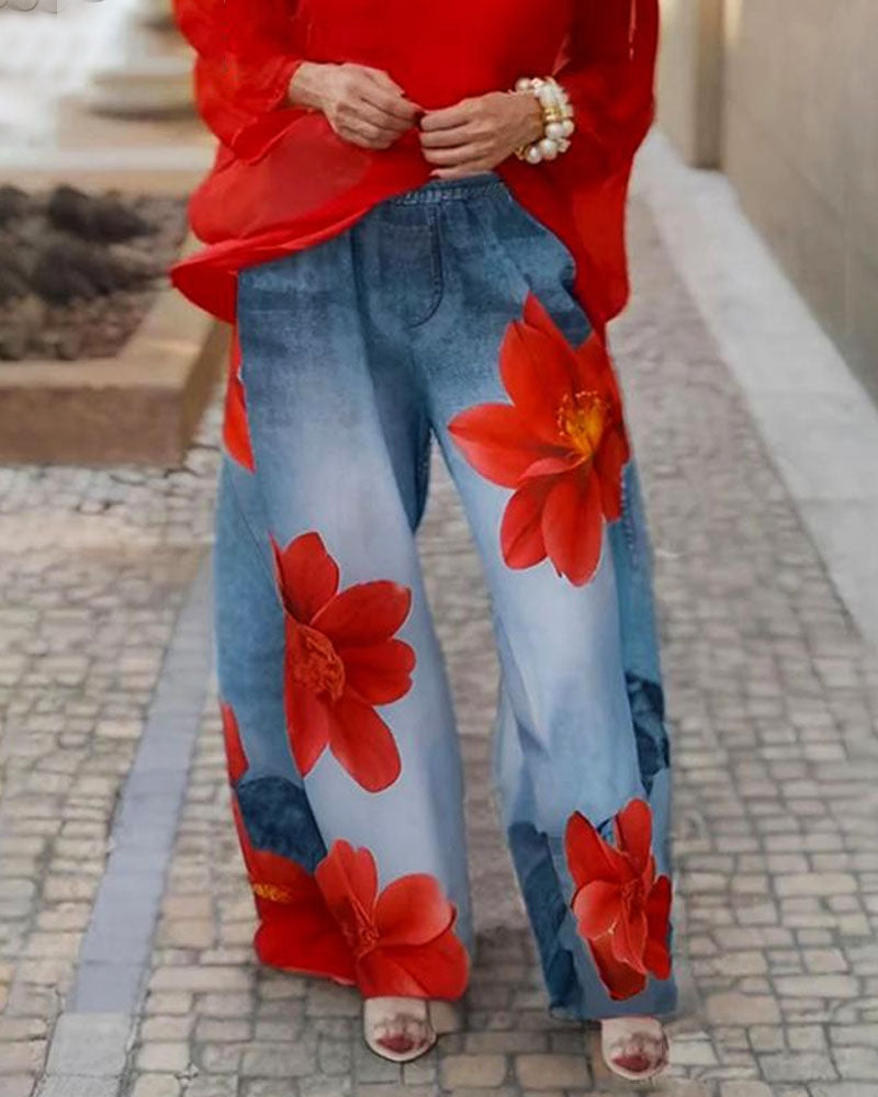 Flower Power Wide Leg Pants