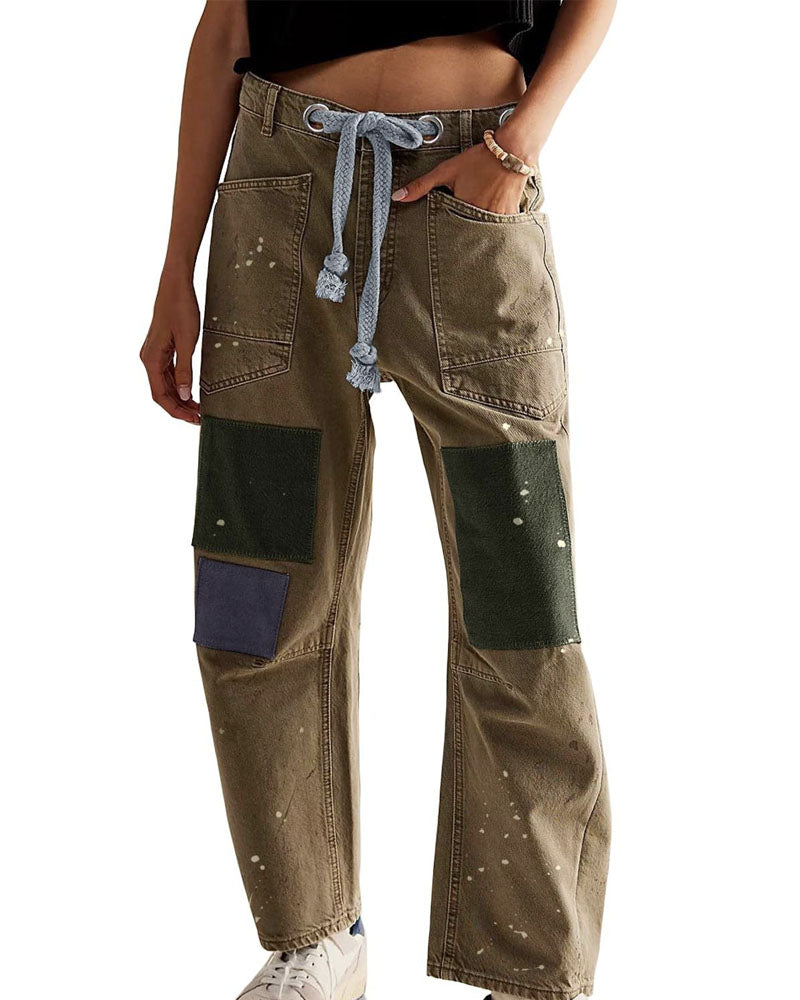 Free Moxie Pull-On Barrel Jeans