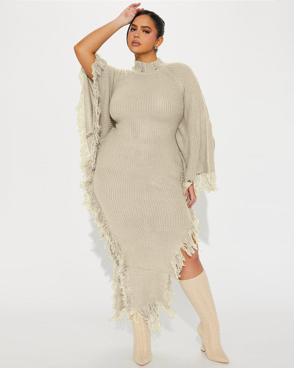 Bennett Fringe Affair Asymmetric Knit Dress