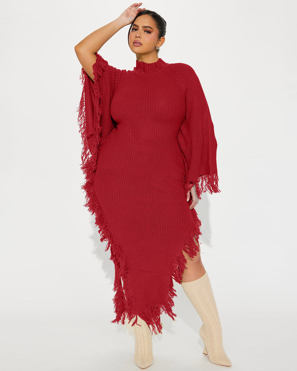 Bennett Fringe Affair Asymmetric Knit Dress