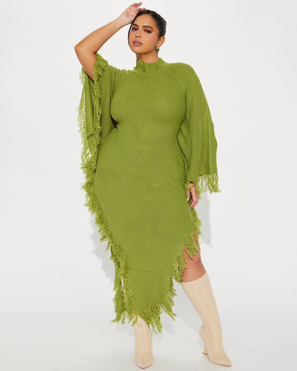 Bennett Fringe Affair Asymmetric Knit Dress