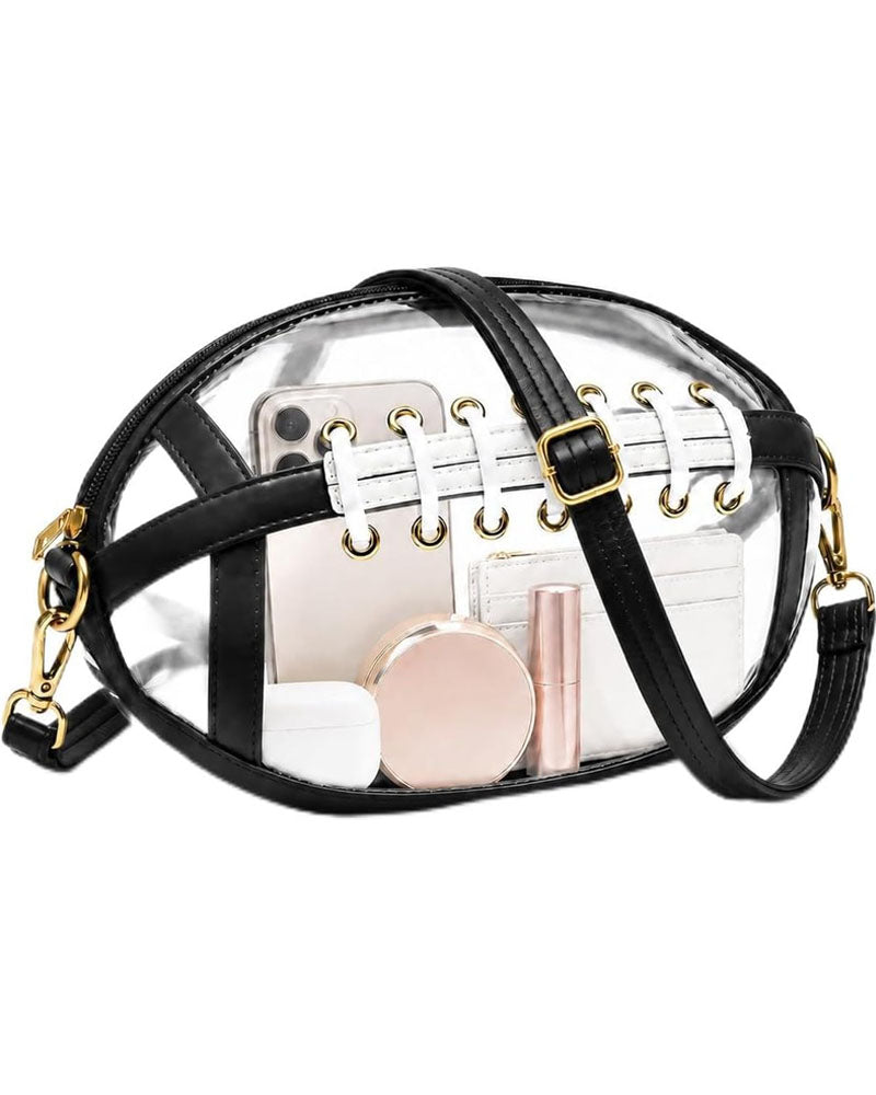 Game Plan Clear Football Crossbody Bag