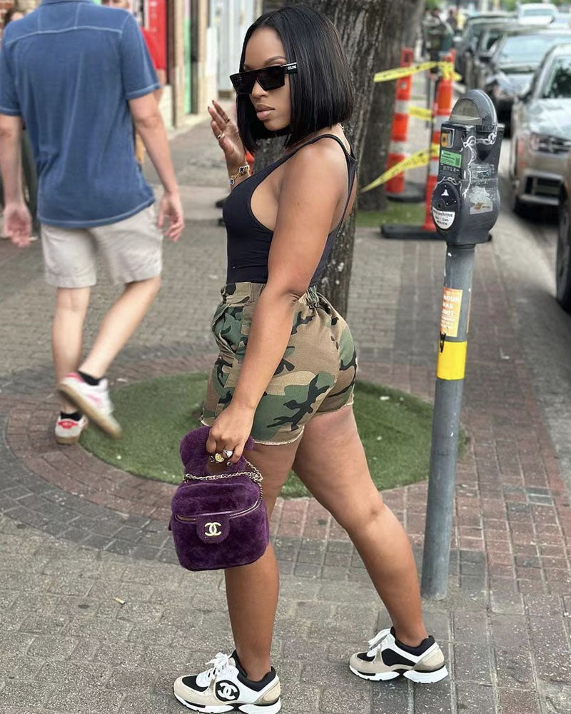 Glam Camo Shorts