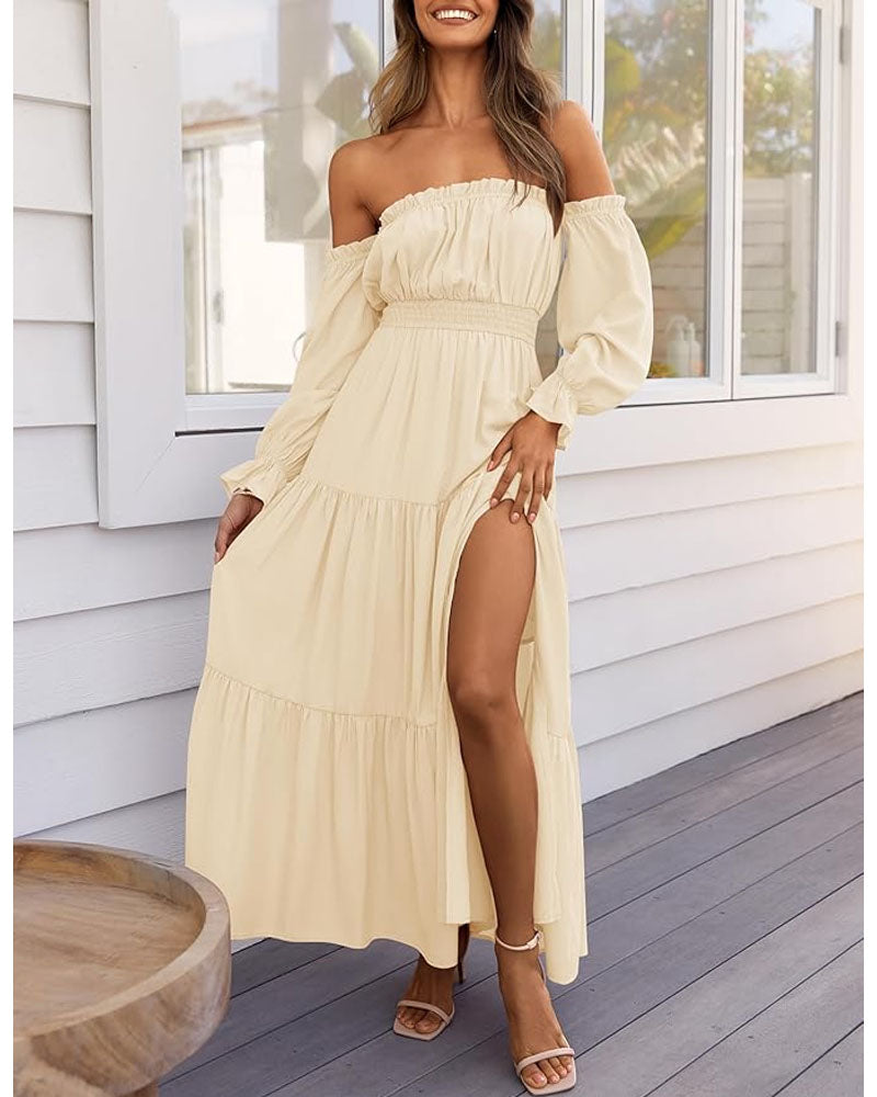 Glamorous Off Shoulder Maxi Dress