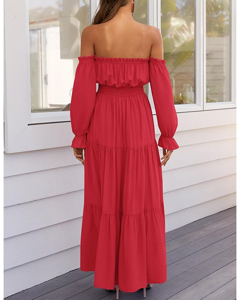 Glamorous Off Shoulder Maxi Dress