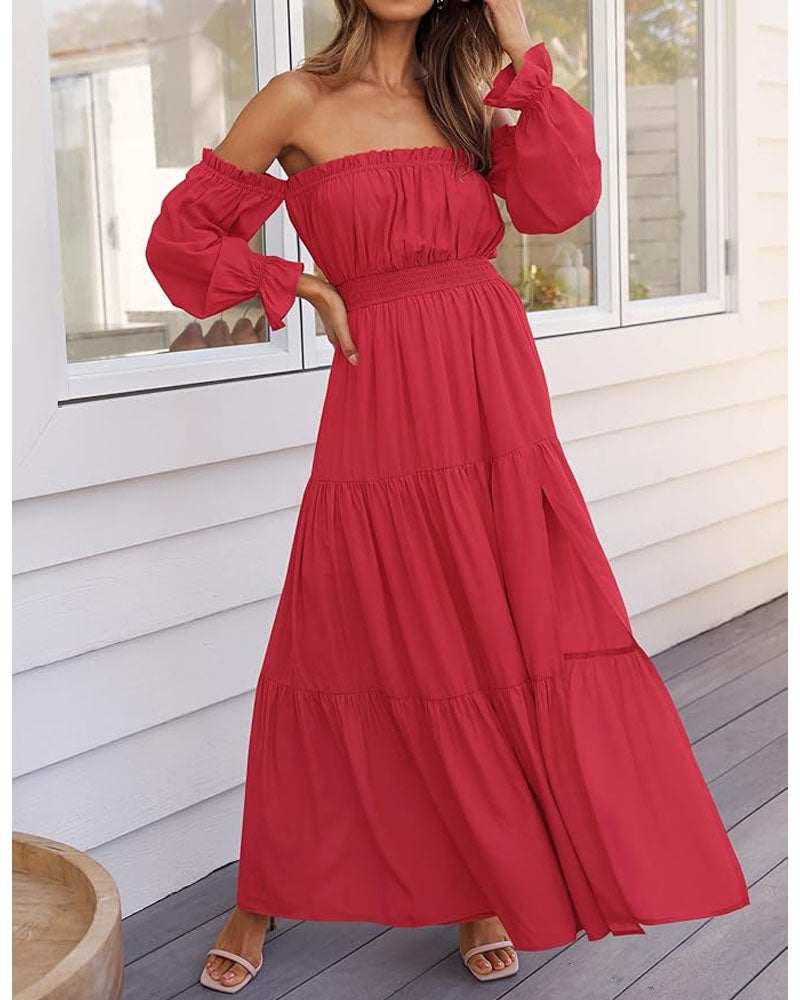 Glamorous Off Shoulder Maxi Dress