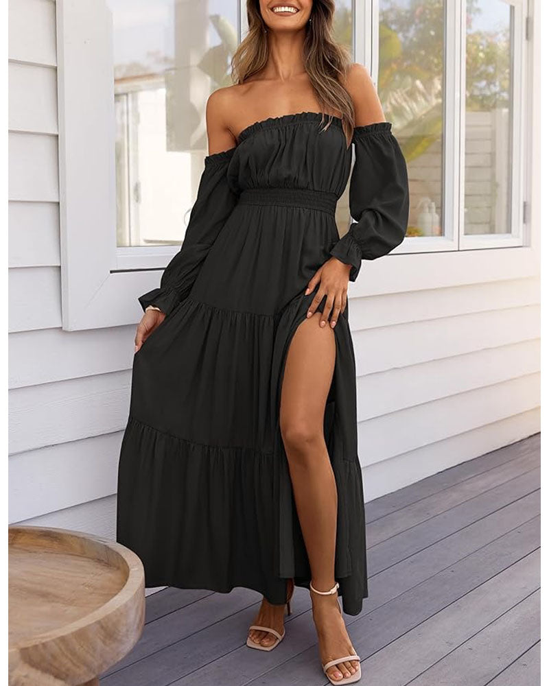 Glamorous Off Shoulder Maxi Dress