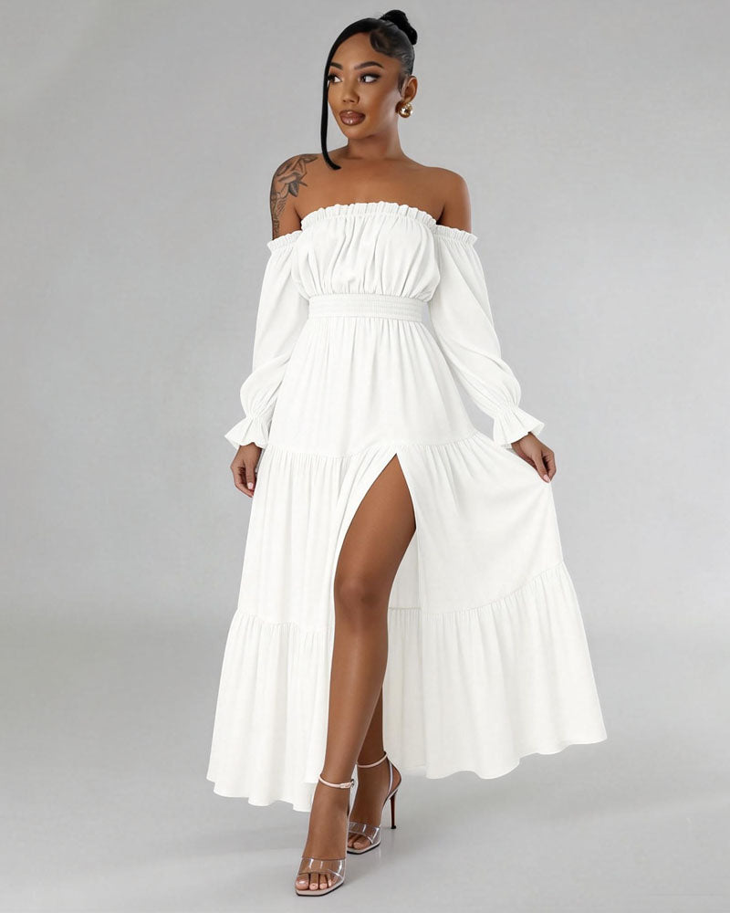 Glamorous Off Shoulder Maxi Dress