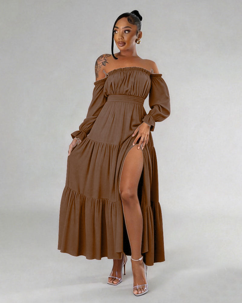 Glamorous Off Shoulder Maxi Dress