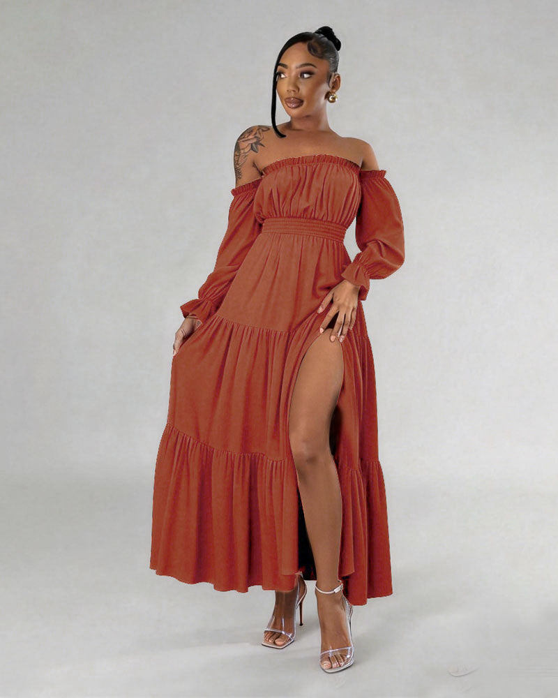 Glamorous Off Shoulder Maxi Dress