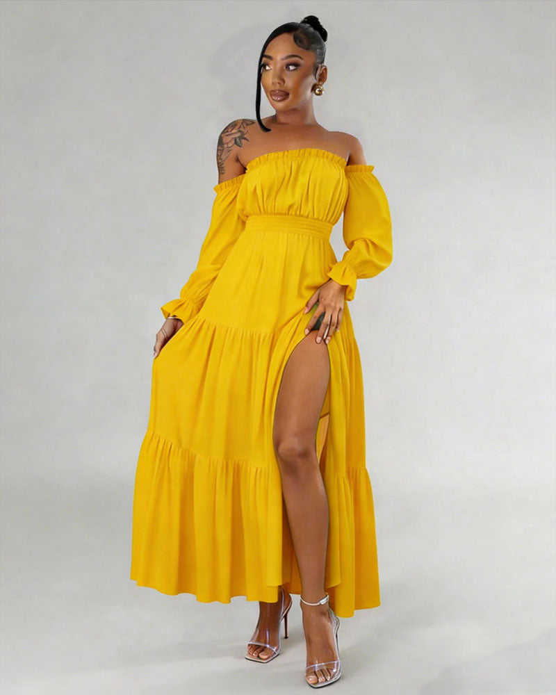 Glamorous Off Shoulder Maxi Dress