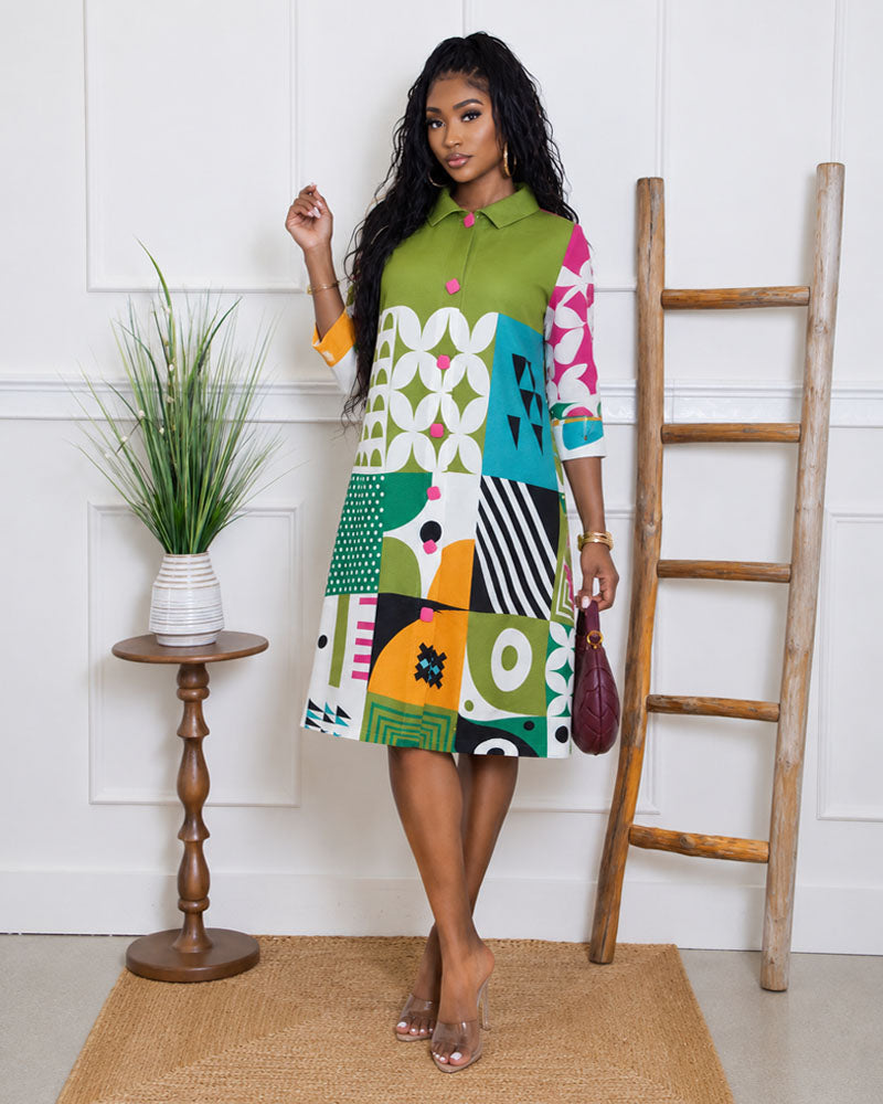 Grande Dame Pleaded Bounce Dress