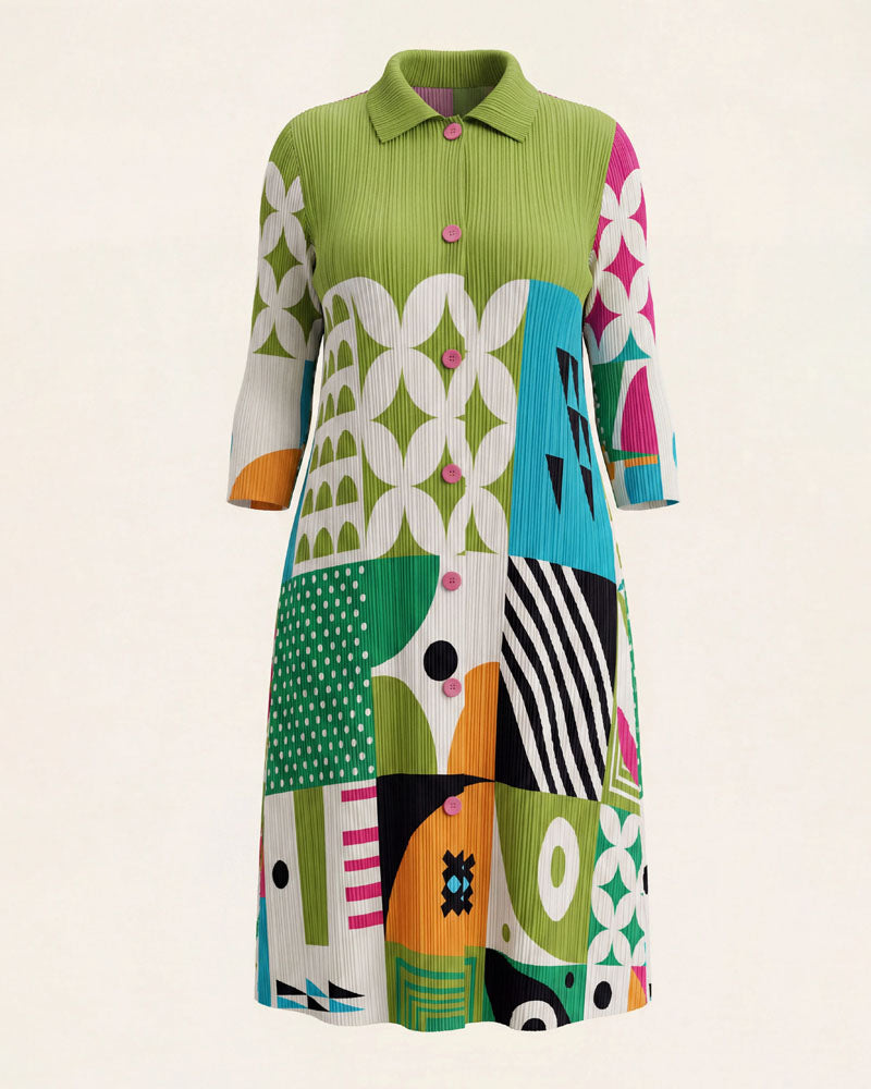 Grande Dame Pleaded Bounce Dress