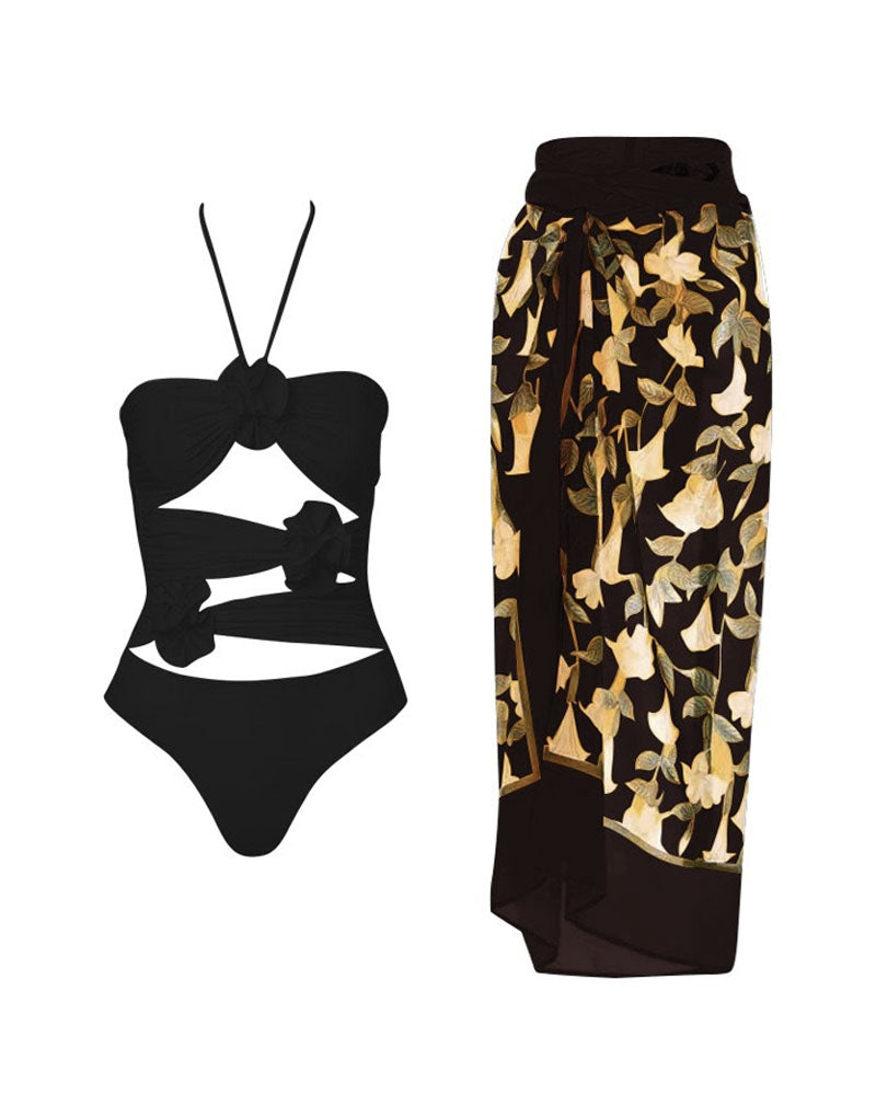 Halter Cutout Swimwear