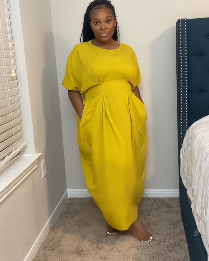 yellow bubble dress Hayden Midi Bubble Dress
