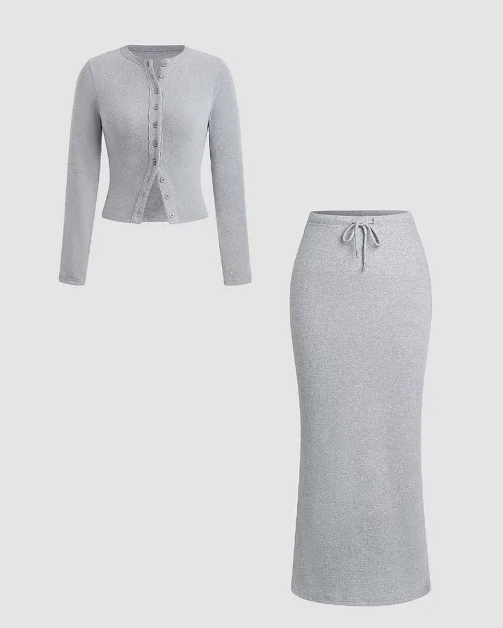In Good Company Knit Cardigan & Maxi Skirt Set